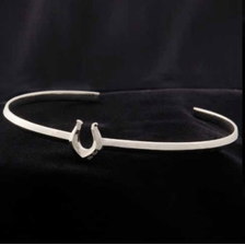 THE FLAT HEAD SILVER BANGLE-HORSE SHOE F-JB101画像