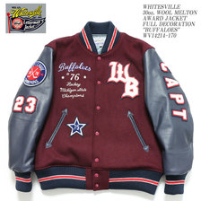 Whitesville 30oz. WOOL MELTON AWARD JACKET FULL DECORATION "BUFFALOES" WV14214-170画像