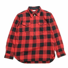 BURGUS PLUS Pull Over Zip Shirt Twill Check BP18501画像