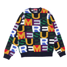 Supreme 18FW Big Letters Sweater MULTICOLOR画像