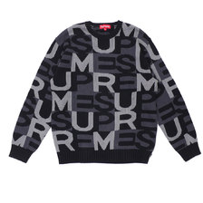 Supreme 18FW Big Letters Sweater BLACK画像