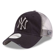 NEW ERA NEW YORK YANKEES RUSTIC TRUCKER MESH CAP NAVYxWHITE FF2407193画像