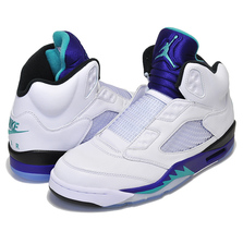 NIKE AIR JORDAN 5 RETRO NRG "FRESH PRINCE" white/new emerald-grapeice AV3919-135画像