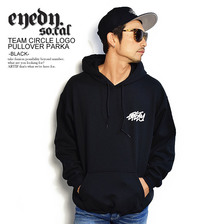 EYEDY TEAM CIRCLE LOGO PULLOVER PARKA -BLACK- EYE-PM056画像