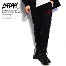 LEFLAH LINE SWEAT PANTS -BLACK/GRAY- LEFLP10-1809AWG画像