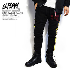 LEFLAH LINE SWEAT PANTS -BLACK/YELLOW- LEFLP10-1809AWY画像