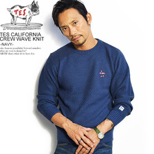 The Endless Summer TES CALIFORNIA CREW WAVE KNIT -NAVY- AS-8774310N画像