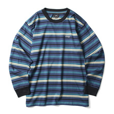 OBEY WATERFALL CLASSIC TEE LS (DARK TEAL MULTI)画像