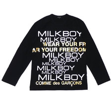 MILK BOY × COMME des GARCONS LS TEE BLACK画像