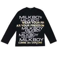 MILK BOY &times; COMME des GARCONS LS TEE BLACK画像