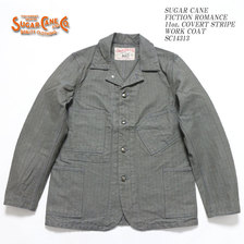 SUGAR CANE FICTION ROMANCE 11oz. COVERT STRIPE WORK COAT SC14313画像