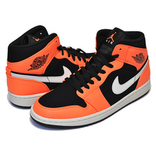 NIKE AIR JORDAN 1 MID black/cone-light bone 554724-062画像