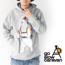 go slow caravan 空紡糸裏毛プルパーカアニマル 472604画像