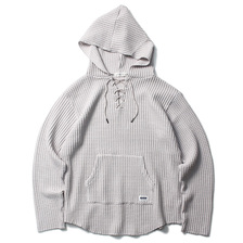 RADIALL BIG WAFFLE - HOODIE T-SHIRTS L/S (SNOW WHITE)画像