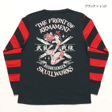 SKULL WORKS &times; CROWS ロンT "武装戦線タトゥーガール" SCW-1117画像