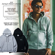 CRIMIE SWEAT ZIP PARKA MILITARY CODE C1K1-SW15画像