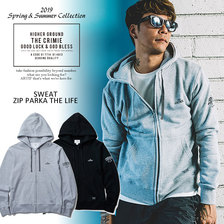 CRIMIE SWEAT ZIP PARKA THE LIFE C1K1-SW14画像