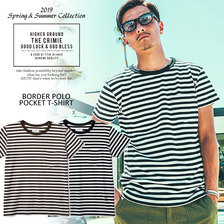 CRIMIE BORDER POLO POCKET T-SHIRT C1K1-CS09画像