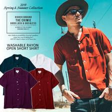 CRIMIE WASHABLE RAYON OPEN SHORT SHIRT C1K1-SH09画像