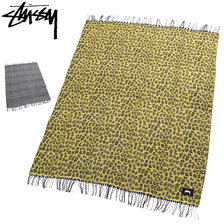 STUSSY Double Faced Leopard Blanket 138636画像