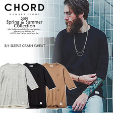 CHORD NUMBER EIGHT 3/4 SLEEVE CRASH SWEAT N8M1K1-CS09画像