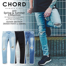 CHORD NUMBER EIGHT OLIVER DESTROY DENIM PANTS 2 (MESH) N8M1K1-PT03画像