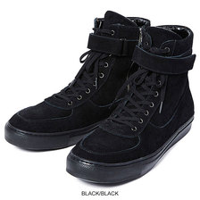 CHORD NUMBER EIGHT SUEDE ZIP SNEKAER BLACK/BLACK N8M1K1-AC12画像