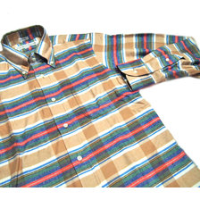 INDIVIDUALIZED SHIRTS L/S STANDARD FIT B.D. FLANNEL CHECK SHIRTS tan画像