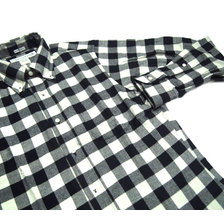 INDIVIDUALIZED SHIRTS L/S STANDARD FIT B.D. BUFFALOE FLANNEL CHECK SHIRTS black x white画像