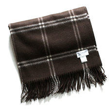 Johnstons CASHMERE STOLE Herringbone Windowpane AU2959画像