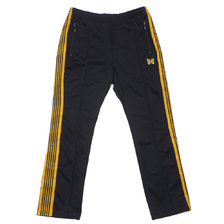 NEEDLES &times; BEAMS NARROW TRACK PANT BLACKxGOLD画像