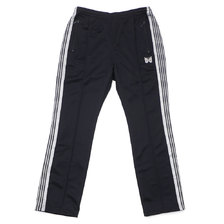 NEEDLES &times; BEAMS NARROW TRACK PANT BLACKxSILVER画像