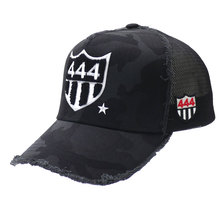 YOSHINORI KOTAKE DESIGN &times; GUILD PRIME PILE 444LOGO CAMO MESH CAP BLACK画像