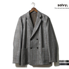 salvy; 2018AW STRIPE GLEN CHECK DOUBLE JKT SV02-31U18C画像