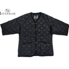 LAVENHAM MEN'S BARHAM QUILTING JACKET ABYSS BLACK画像