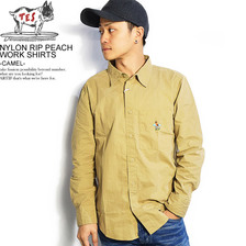 The Endless Summer NYLON RIP PEACH WORK SHIRTS -CAMEL- 8774002画像