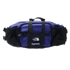 Supreme &times; THE NORTH FACE 18FW Leather Mountain Waist Bag ROYAL画像