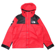 Supreme &times; THE NORTH FACE 18FW Leather Mountain Parka RED画像