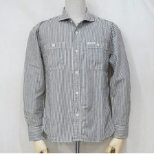 THE FLAT HEAD LINEN STRIPE L/S F-SCS-209L画像