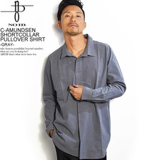 NO ID. C-AMUNDSEN SHORT COLLAR PULLOVER SHIRT -GRAY- 843006-647S画像