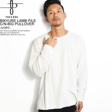 NO ID. BIKYURE LAMB PILE C/N-BIG PULLOVER -IVORY- 443019-706T画像
