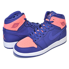 NIKE AIR JORDAN 1 RETRO HI(GG) dk purple dust/atomic pink 332148-500画像