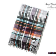 ROYAL HEATHER by JOHNSTONS STOLE Multi Check AU2969画像