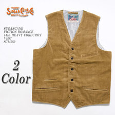 SUGAR CANE FICTION ROMANCE 14oz. HEAVY CORDUROY VEST SC14289画像