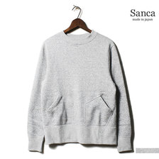 Sanca クルーネック スウェット ポケット付き 吊り裏毛 S18FSW02画像