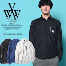 VIRGO STRETCH DENIM SHIRTS VG-SH-197画像