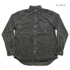 BARNS ヴィンテージ加工 切り替えしボタンダウンシャツ BR-7736画像