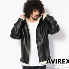 AVIREX FLEECE BONDING LEATHER PARKA 6181065画像