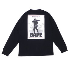 A BATHING APE 18AW HUNTING L/S TEE BLACK画像