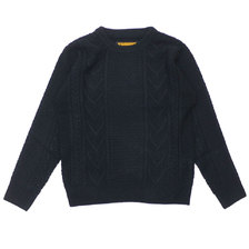 NEIGHBORHOOD 18AW CABLE AW CREW LS BLACK 182MANH KNM04画像
